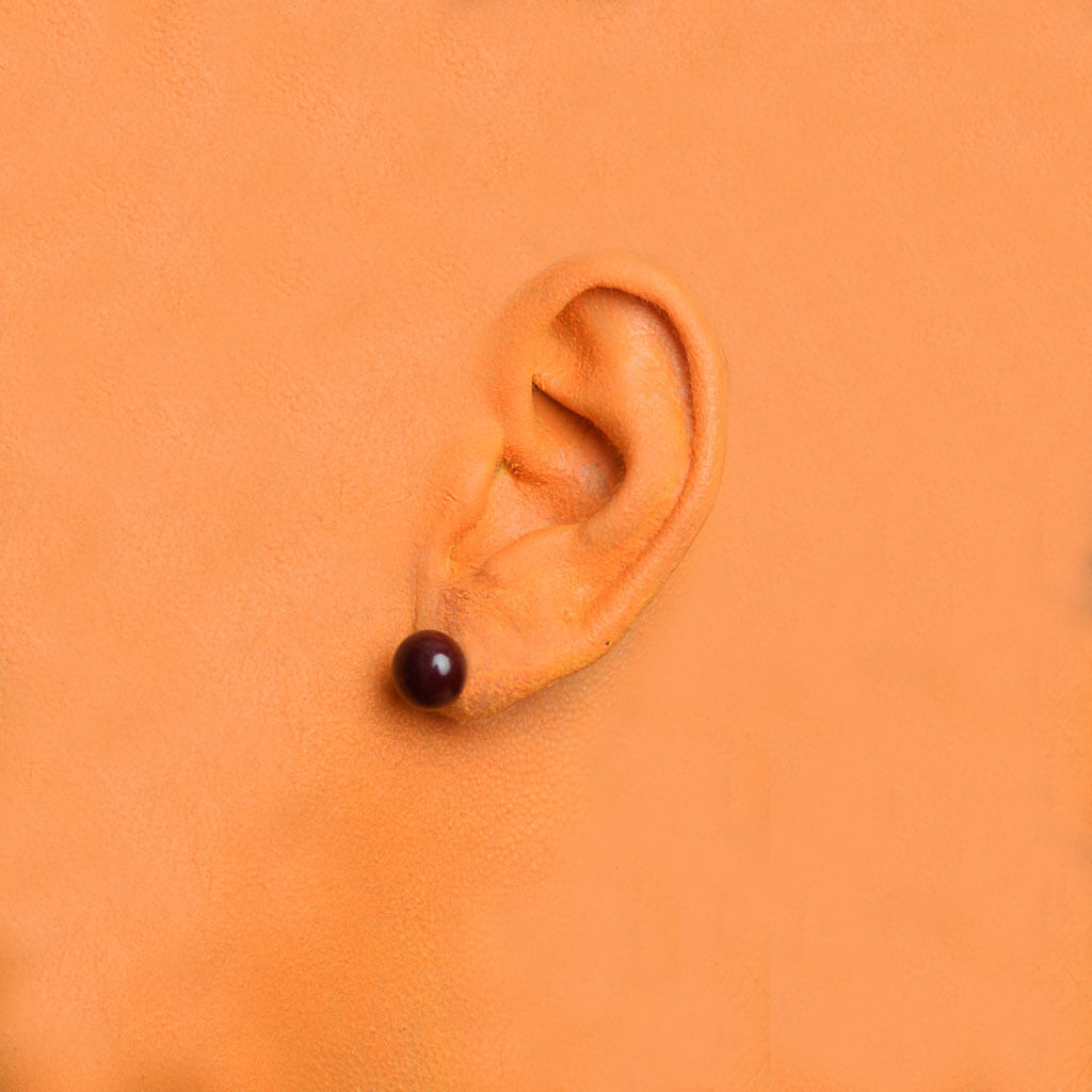 Centouno Bordeaux Stud Earrings Earrings by Cosima Montavoci - Sunset Yogurt