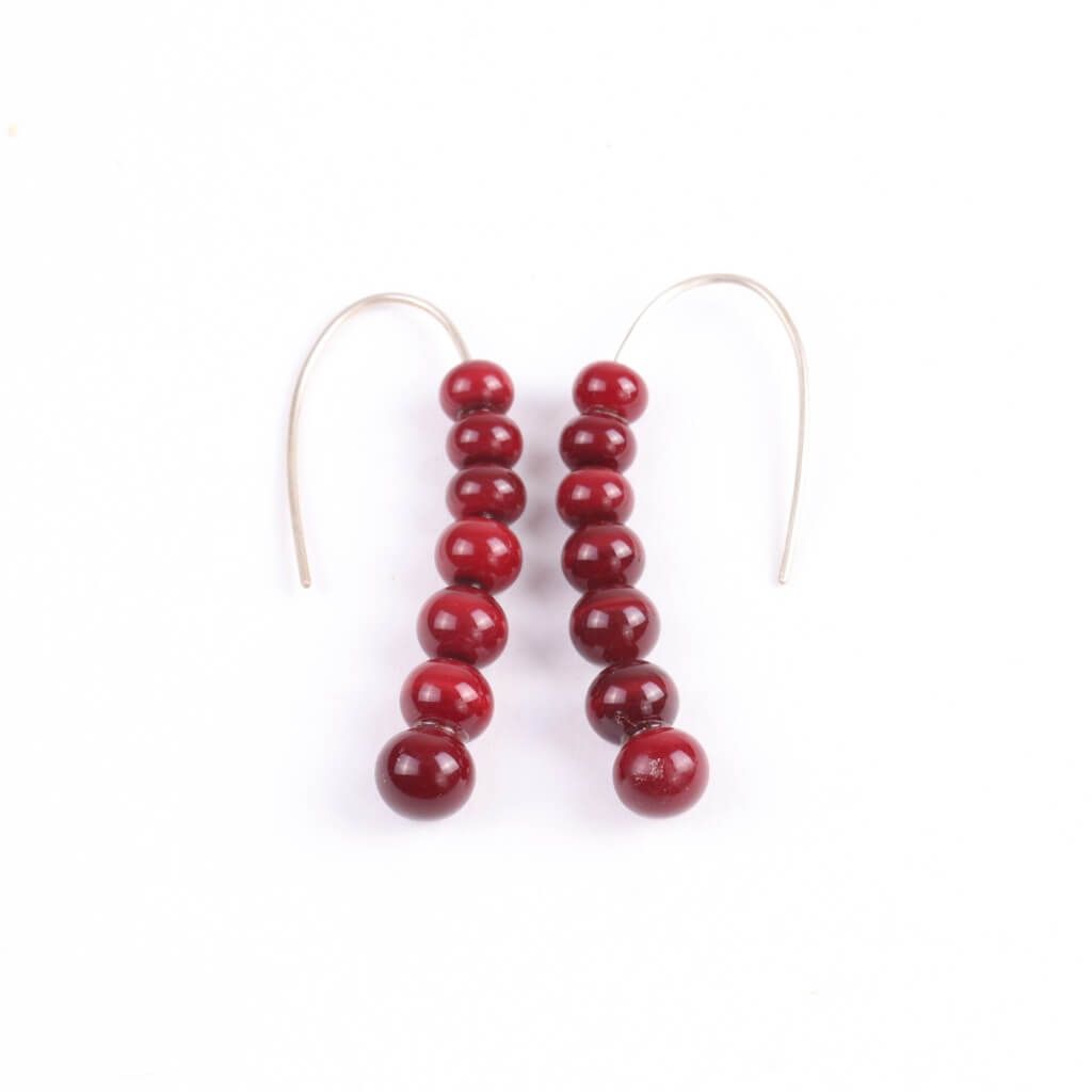 Centouno Bordeaux Dangle Earrings