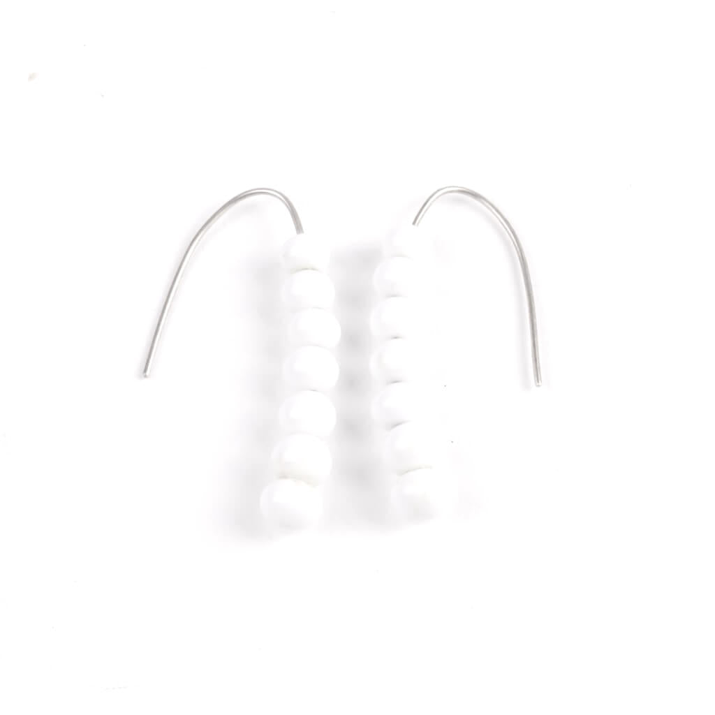 Centouno White Dangle Earrings