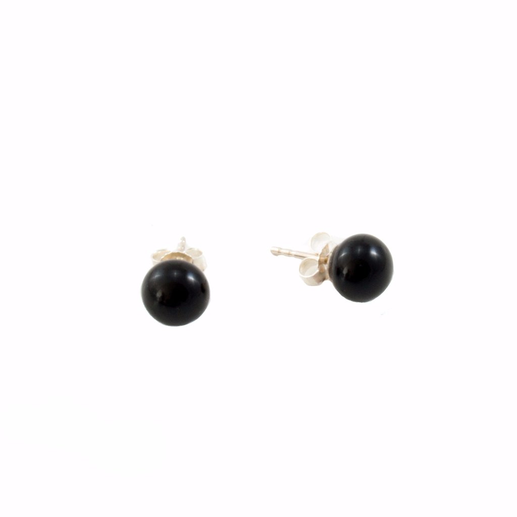 Centouno Black Stud Earrings