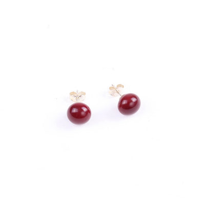 Centouno Bordeaux Stud Earrings